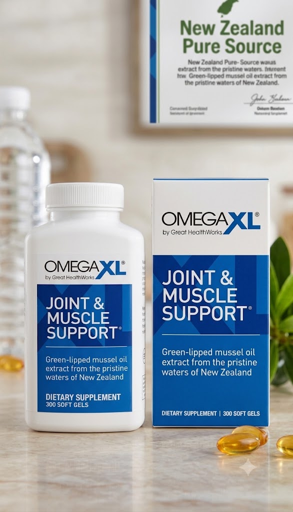 OmegaXL Joint & Muscle Support – Green-Lipped Mussel Oil – 300 Soft Gels