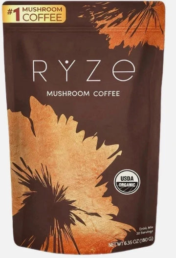 Organic RYZE Mushroom Coffee 1 Pack 30 Servings Instant New Free Shipping Fit And Glow